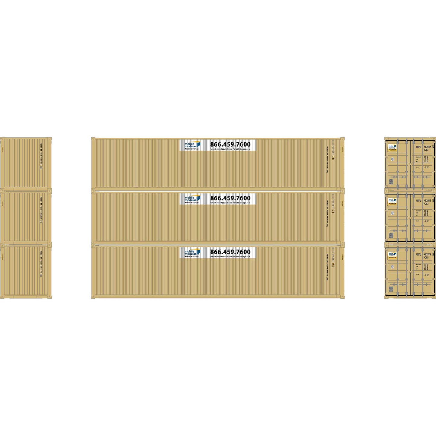 HO 40' Low Cube Container  ANYU #2 (3)