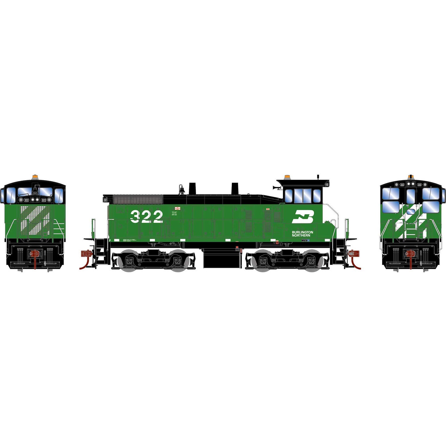 HO RTR SW1500  Burlington Northern #322