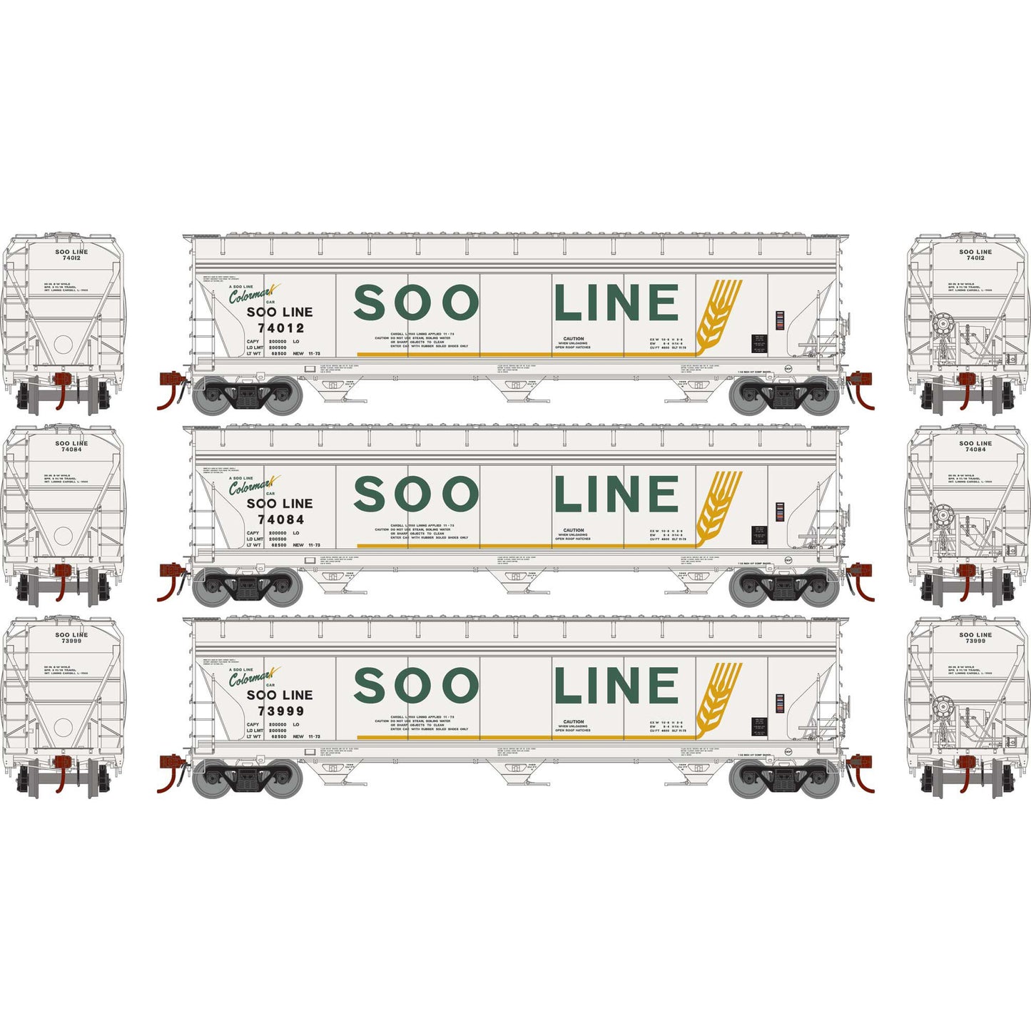 HO ACF 4600 3-Bay Center Flow Hopper  SOO (3)