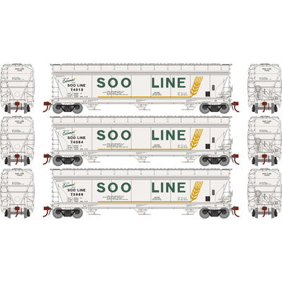 HO ACF 4600 3-Bay Center Flow Hopper  SOO (3)