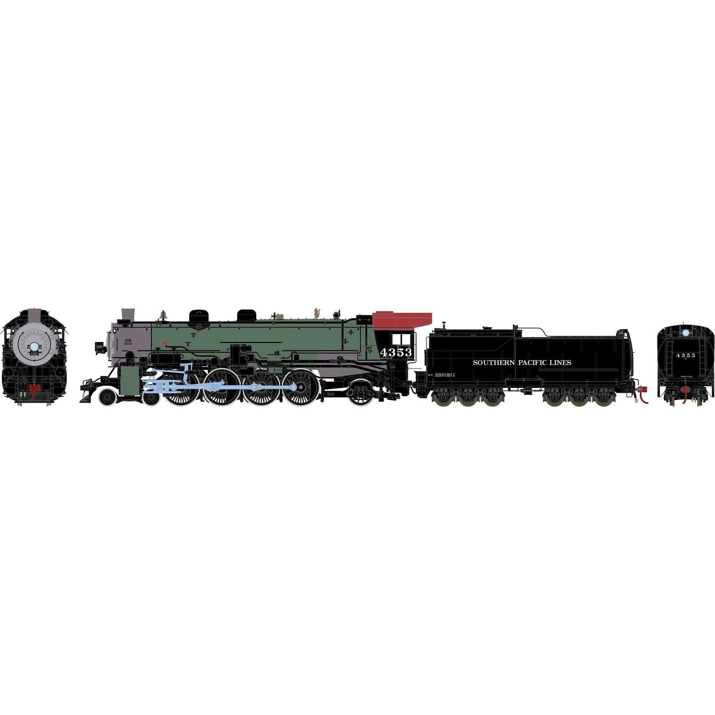 HO 4-8-2 MT-4  SP/Early Green Boiler #4353