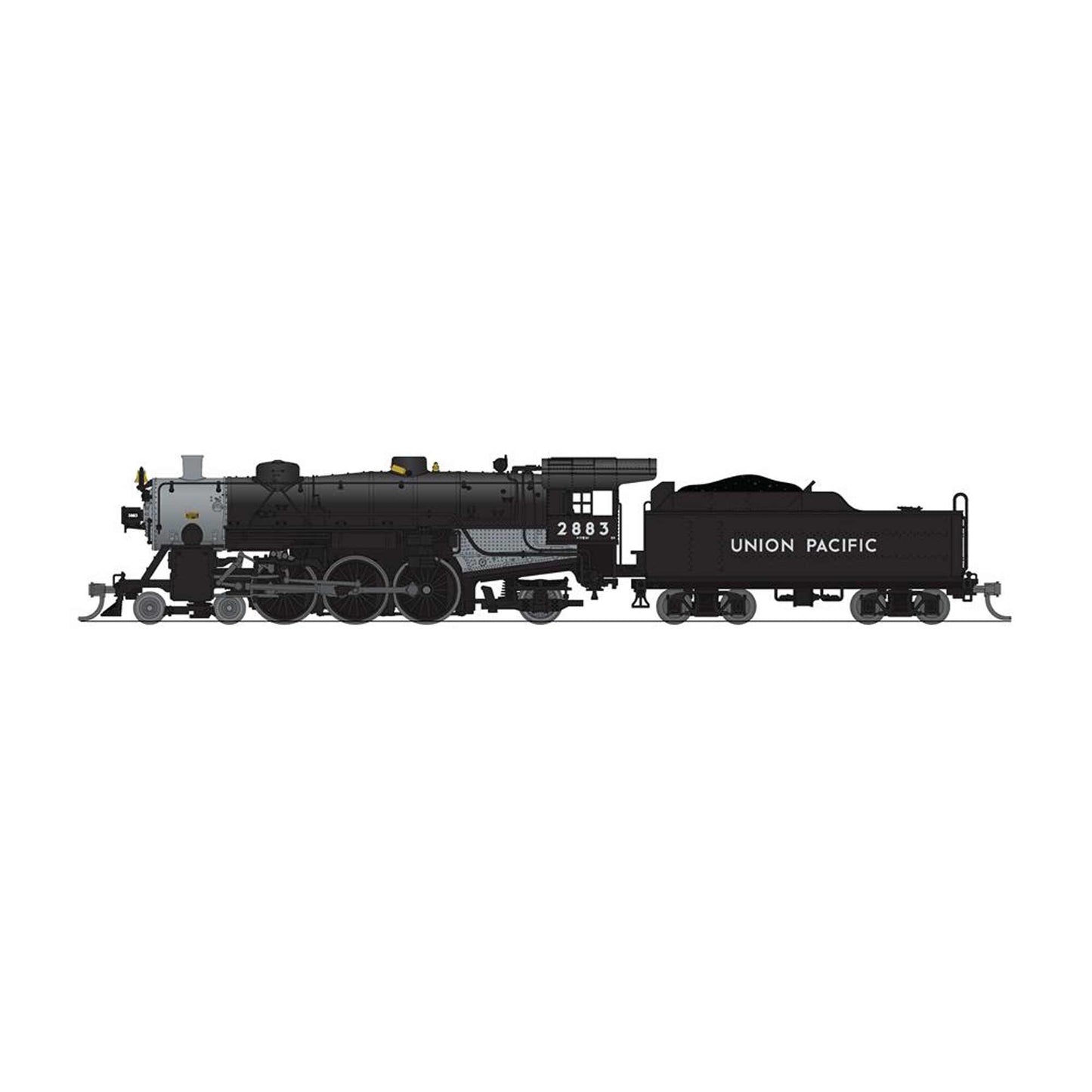 N Light Pacific 4-6-2 Steam Locomotive  UP 2883 Black & Aluminum