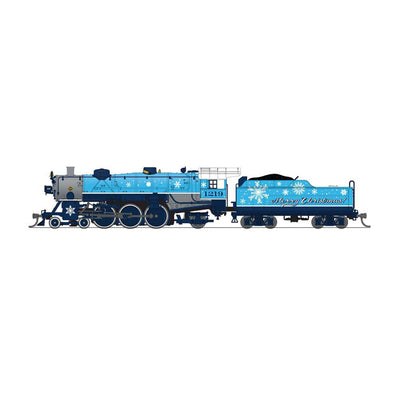 N Light Pacific 4-6-2 Steam Locomotive  "Merry Christmas" Blue & White