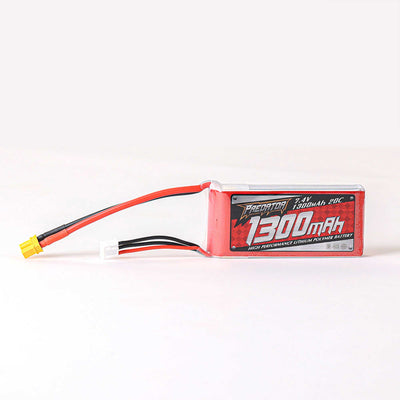 7.4V 1300mAh 2S 20C LiPo Battery: XT30