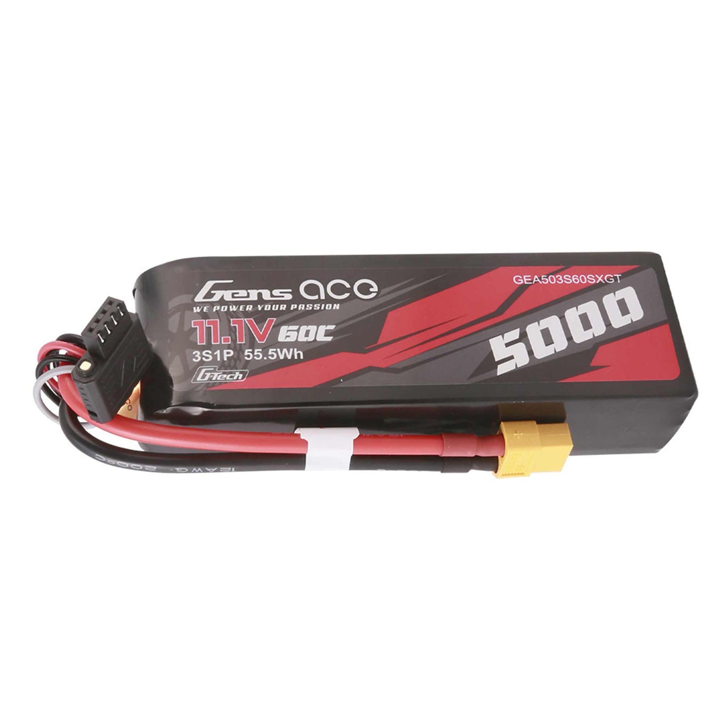 11.1V 5000mAh 3S 60C G-Tech Smart LiPo Battery: XT60