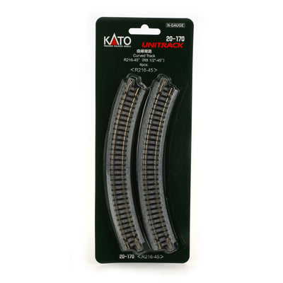 N 216mm 8-9/16" Radius Curve 45-Degree (4)