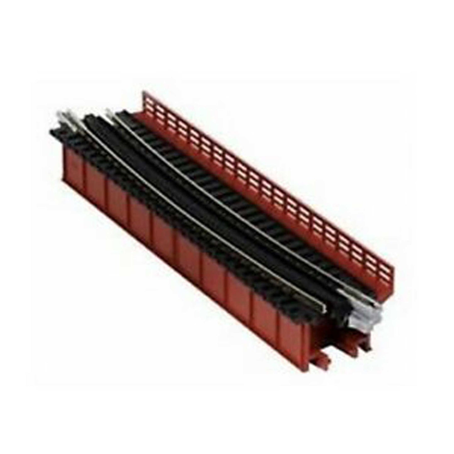 N 17.6" Single Curve Girder Bridge Red 15 degree