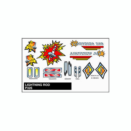 Stick-On Decals  Lightning Rod