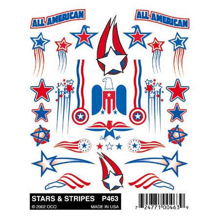 Stick-On Decals  Stars & Stripes