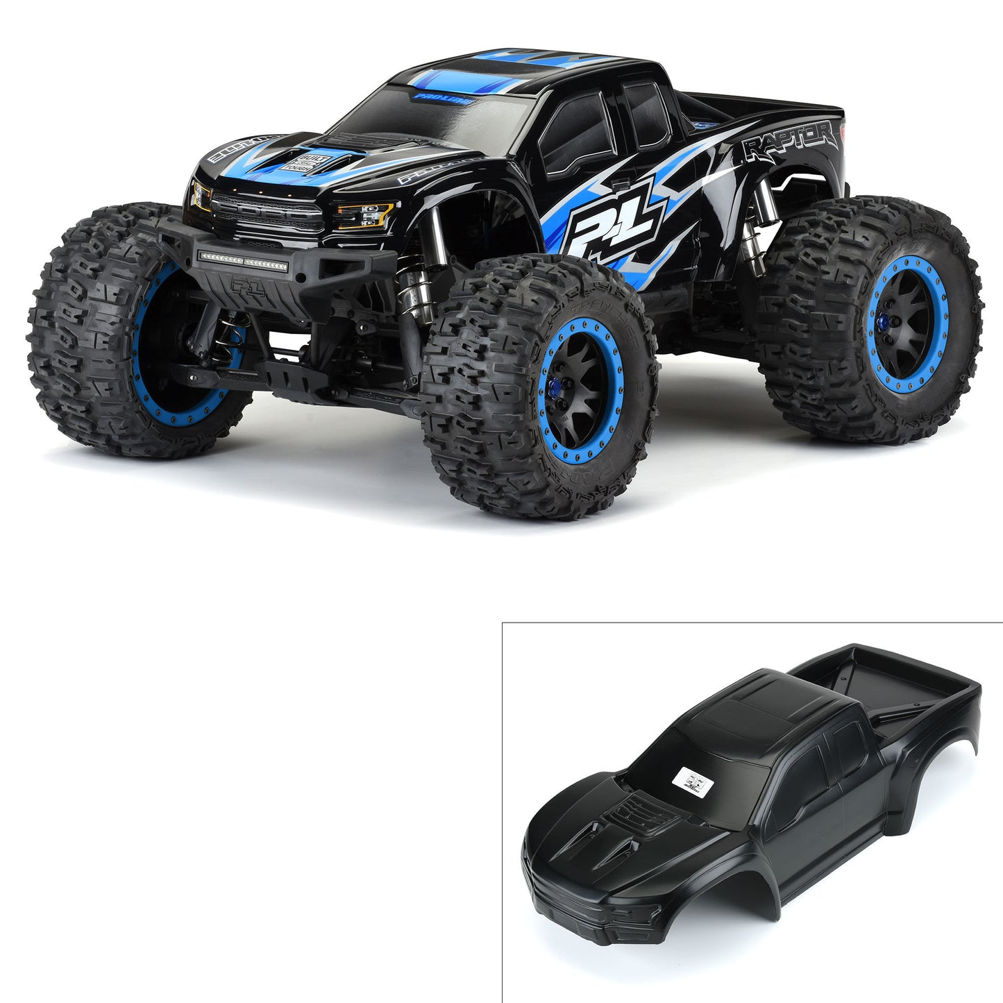 1/5 Pre-Cut 2017 Ford F-150 Raptor Tough-Color Black Body: X-MAXX