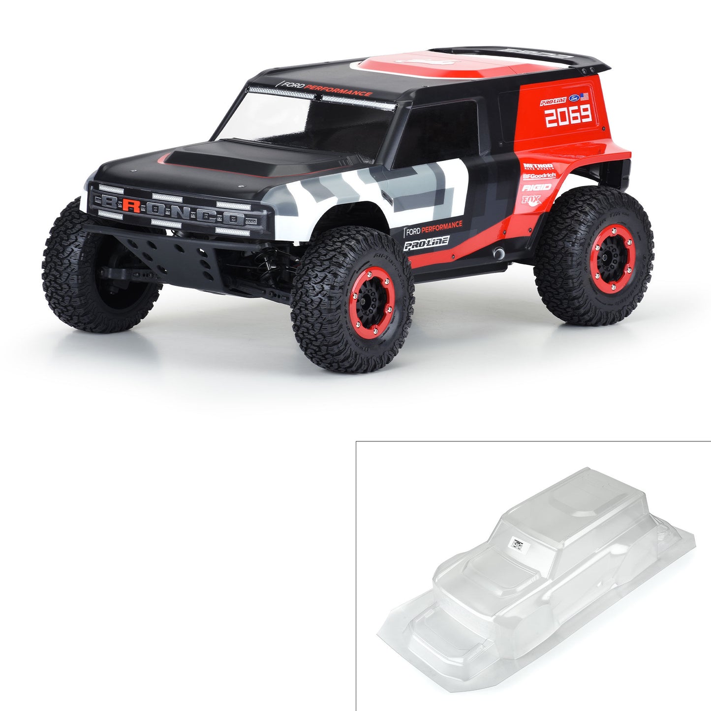 1/10 Ford Bronco R Clear Body: Short Course