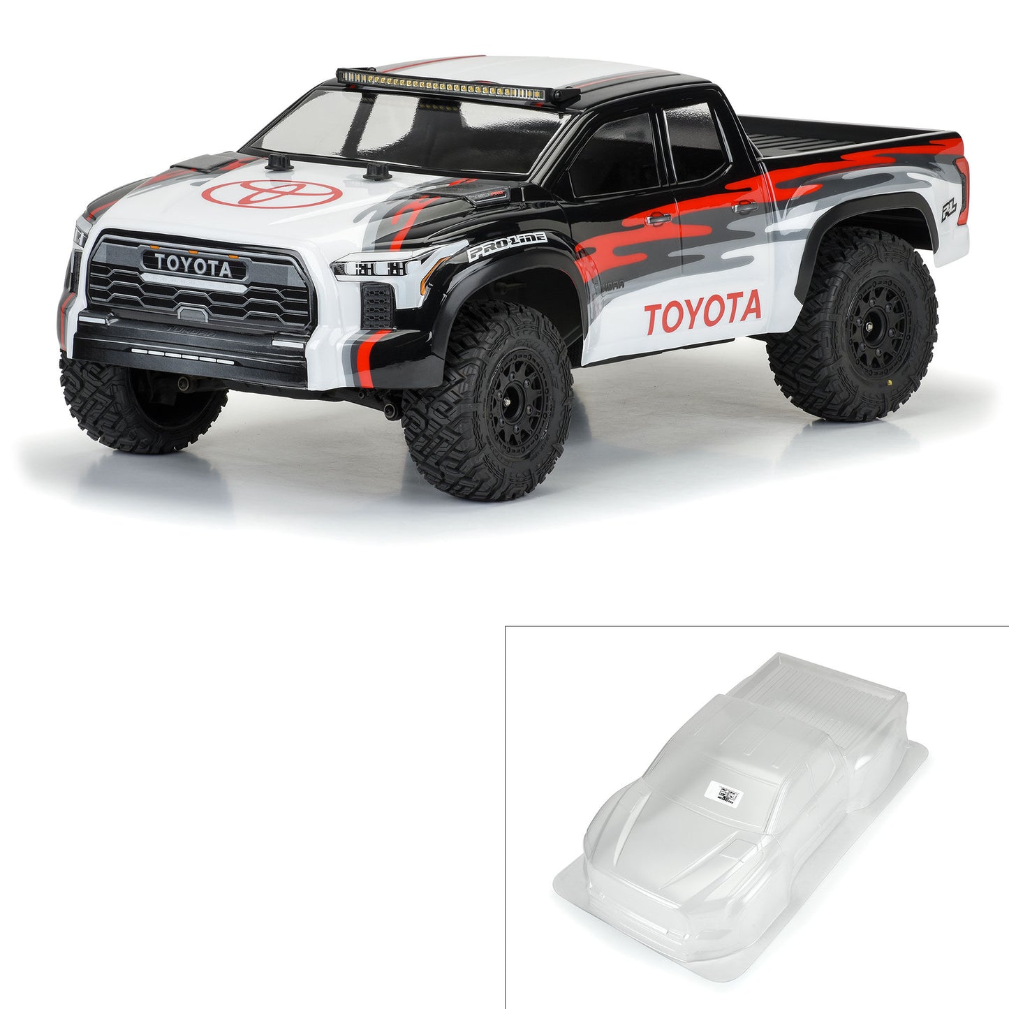 1/10 2023 Toyota Tundra TRD Pro Clear Body: Short Course