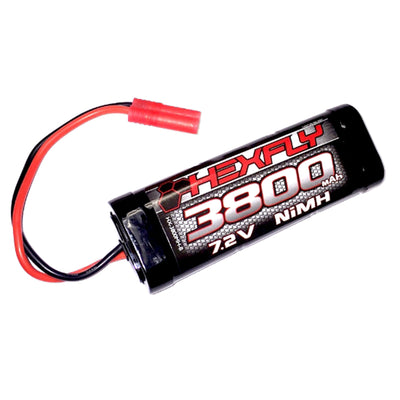 7.2V 3800mAh Ni-MH Battery: Banana 4.0 Connector