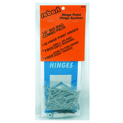 1/8 Steel Pin Hinges(50)w/Drill Jig