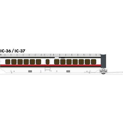 HO UAC TurboTrain Additional Coach Early Amtrack
