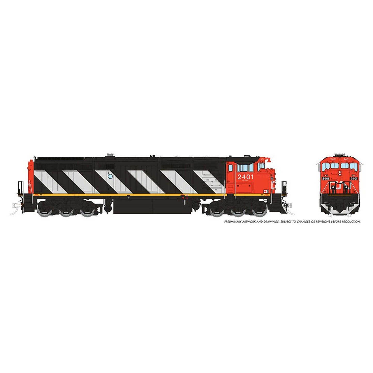 HO Dash8-40CM Locomotive with DCC & Sound  CN #2427