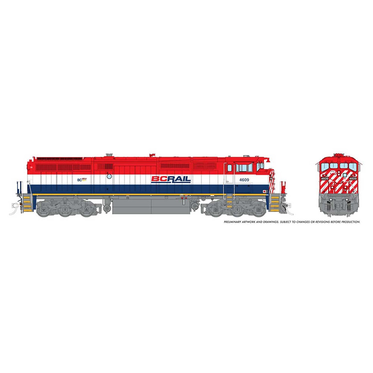 HO Dash8-40CM Locomotive with DCC & Sound  BCR #4621