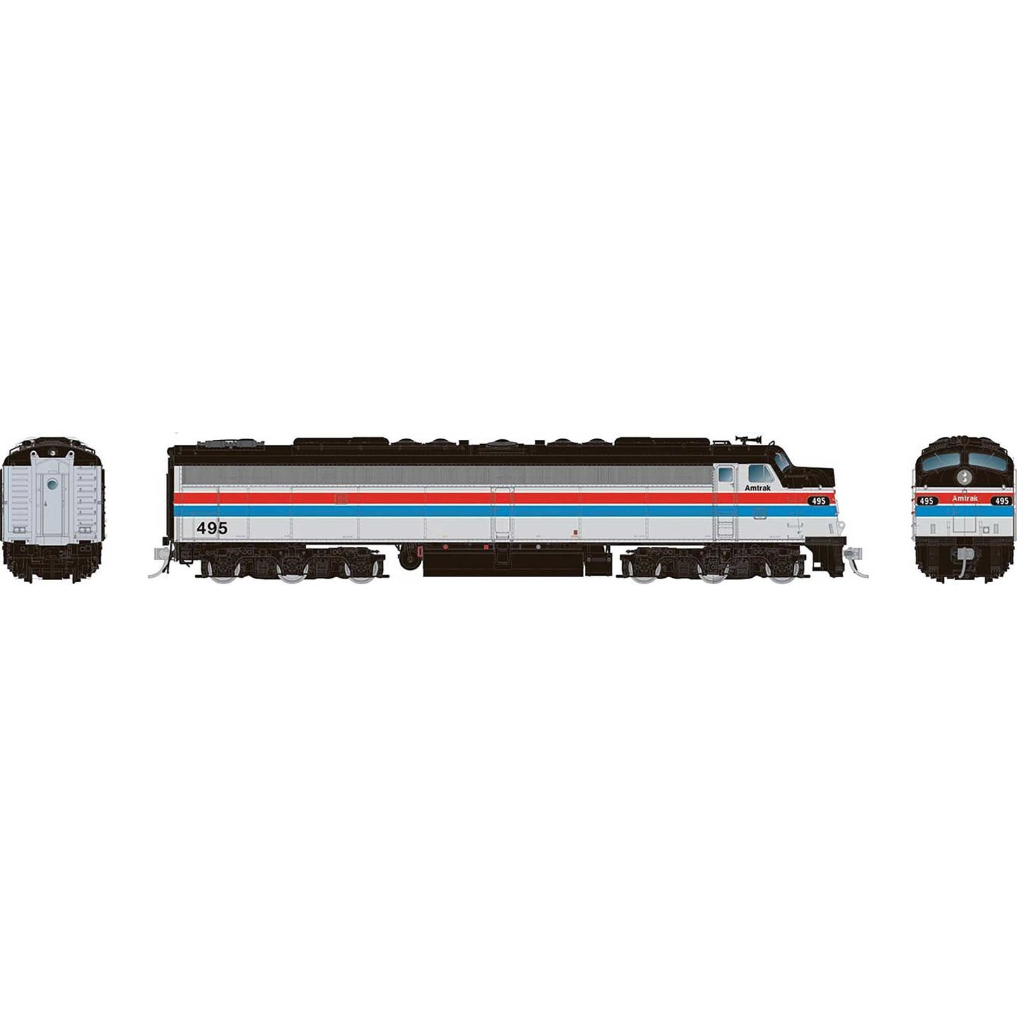 HO EMD E8A Locomotive with HEP  with DCC & Sound Amtrak Phase 2  #496