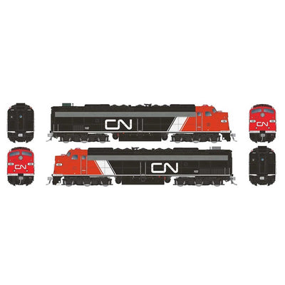 HO EMD E8A + E8A with HEP Locomotive Set with DCC & Sound  CN #102 103
