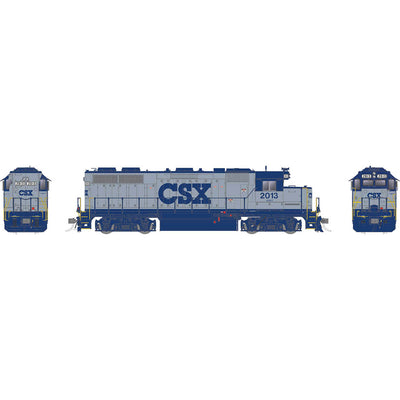 HO EMD GP38 Locomotive with DCC & Sound CSX Grey  Blue #2013