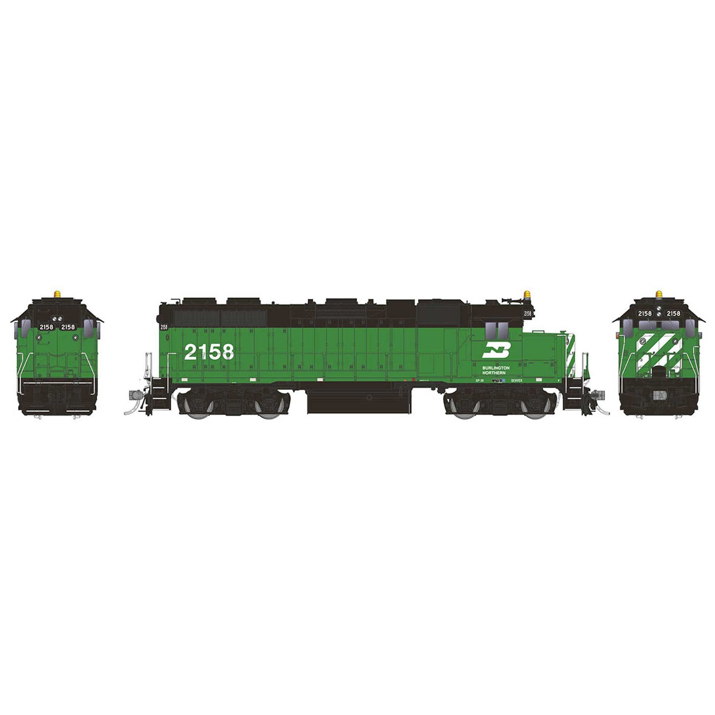 HO EMD GP38 Locomotive with DCC & Sound BN #2177