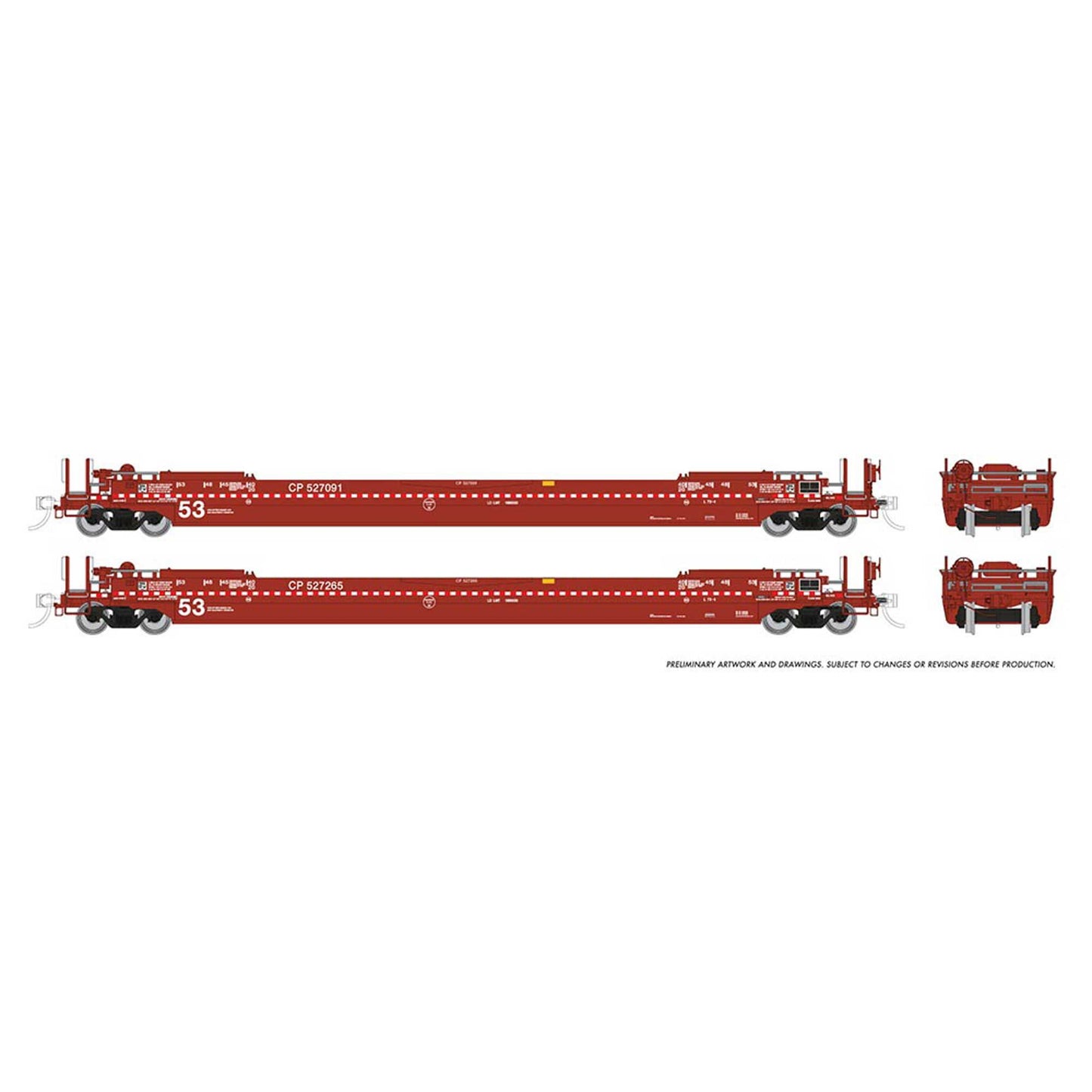 HO 53 Husky Stack Well Car  CP (6)