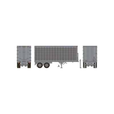 HO 26 Can-Car Trailer Silver UNDEC