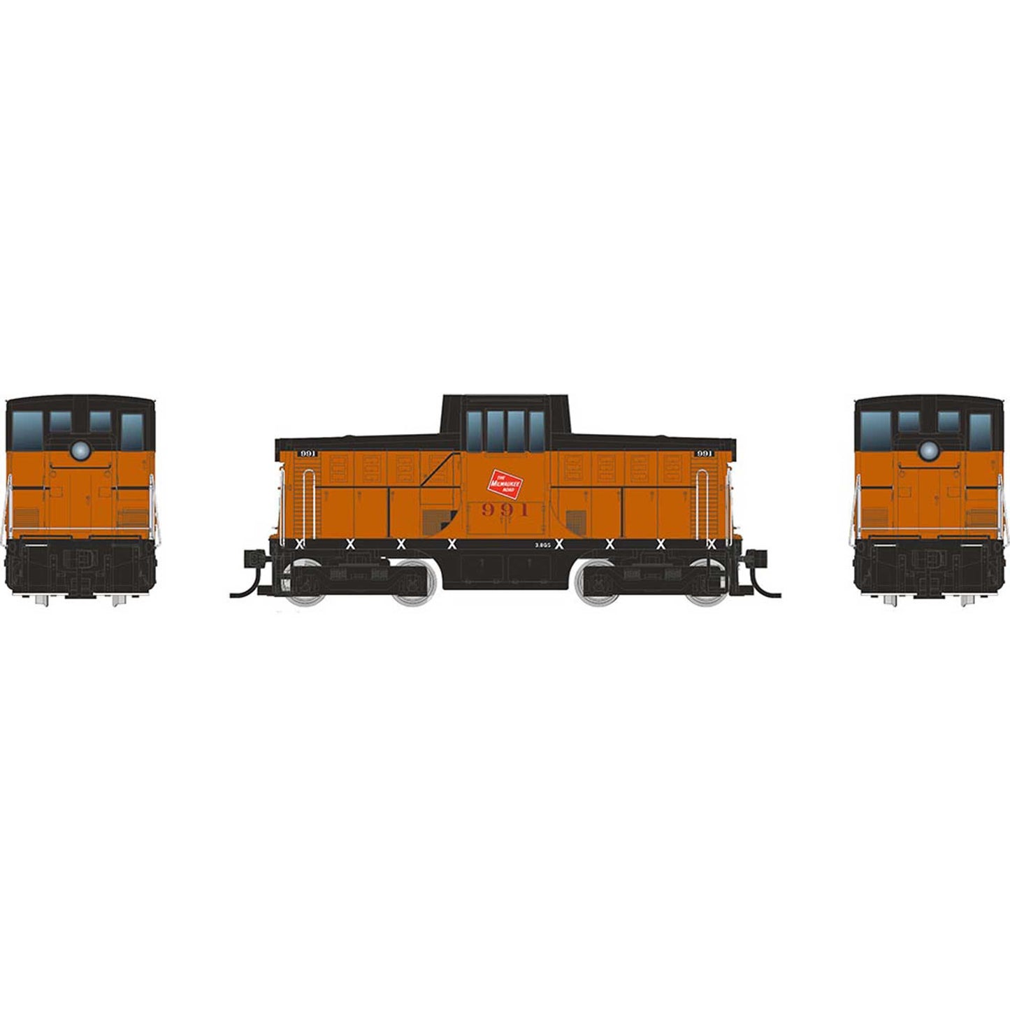 HO GE 44 Tonner Switcher Locomotive  MILW #992