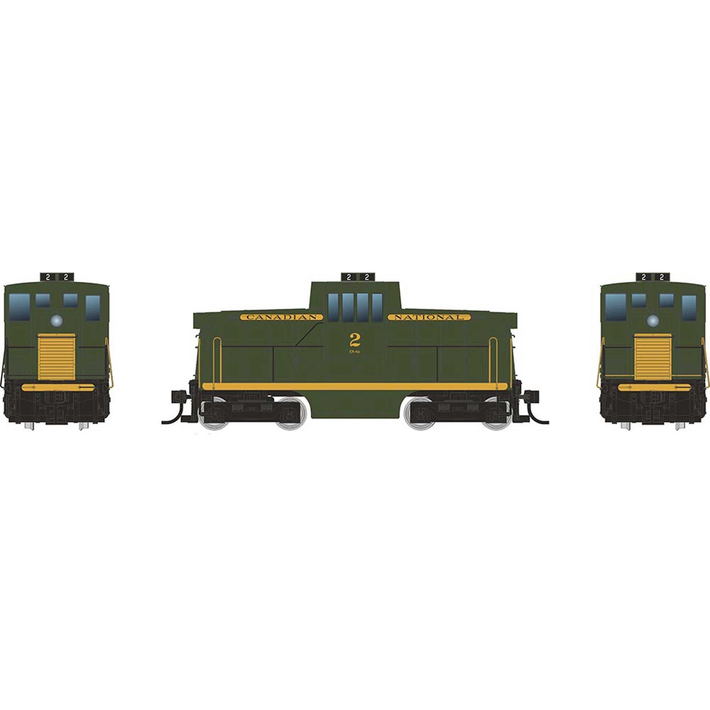 HO GE 44 Tonner Switcher Locomotive with DCC & Sound  CN Green #1