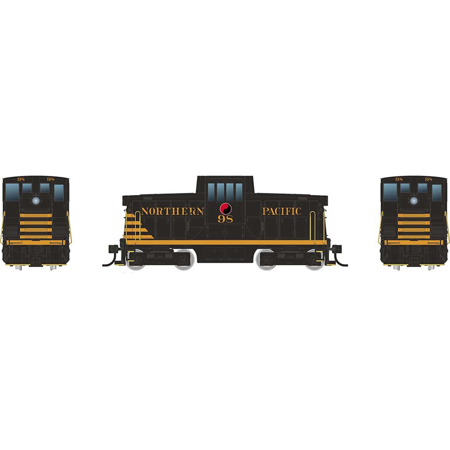 HO GE 44 Tonner Switcher Locomotive with DCC & Sound  NP Black #98