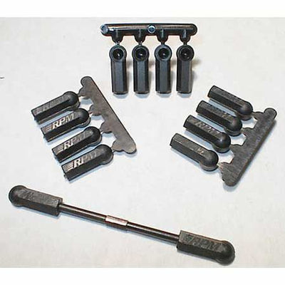 4-40 HD Rod Ends Blk:LOS ASC