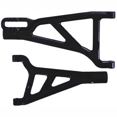 Front A-Arms Right Black: TRA Summit Revo E-Revo