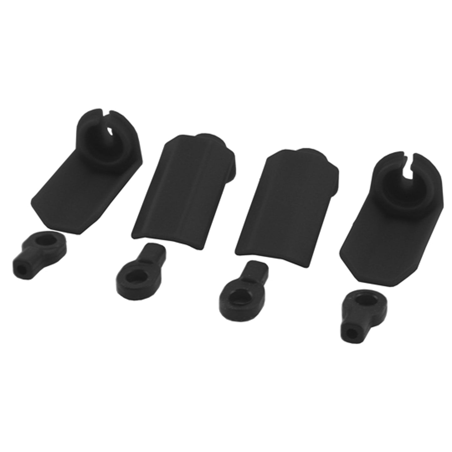 Shock Shaft Guards Black (4): Traxxas 1/10