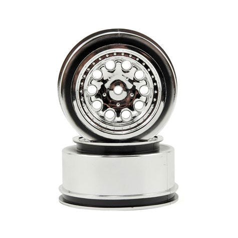 1/10 Revolver Front/Rear 2.2/3.0 Wheels 12mm Hex Chrome (2): Slash 4x4
