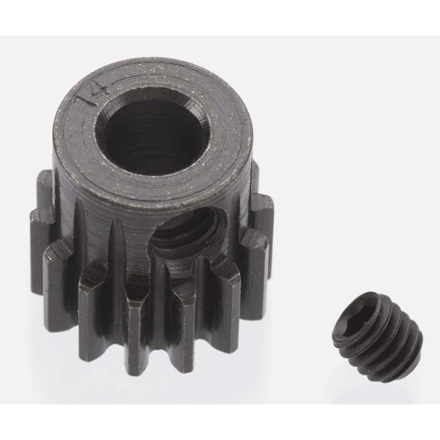 Extra Hard 14 Tooth Blackened Steel 32p Pinion 5mm