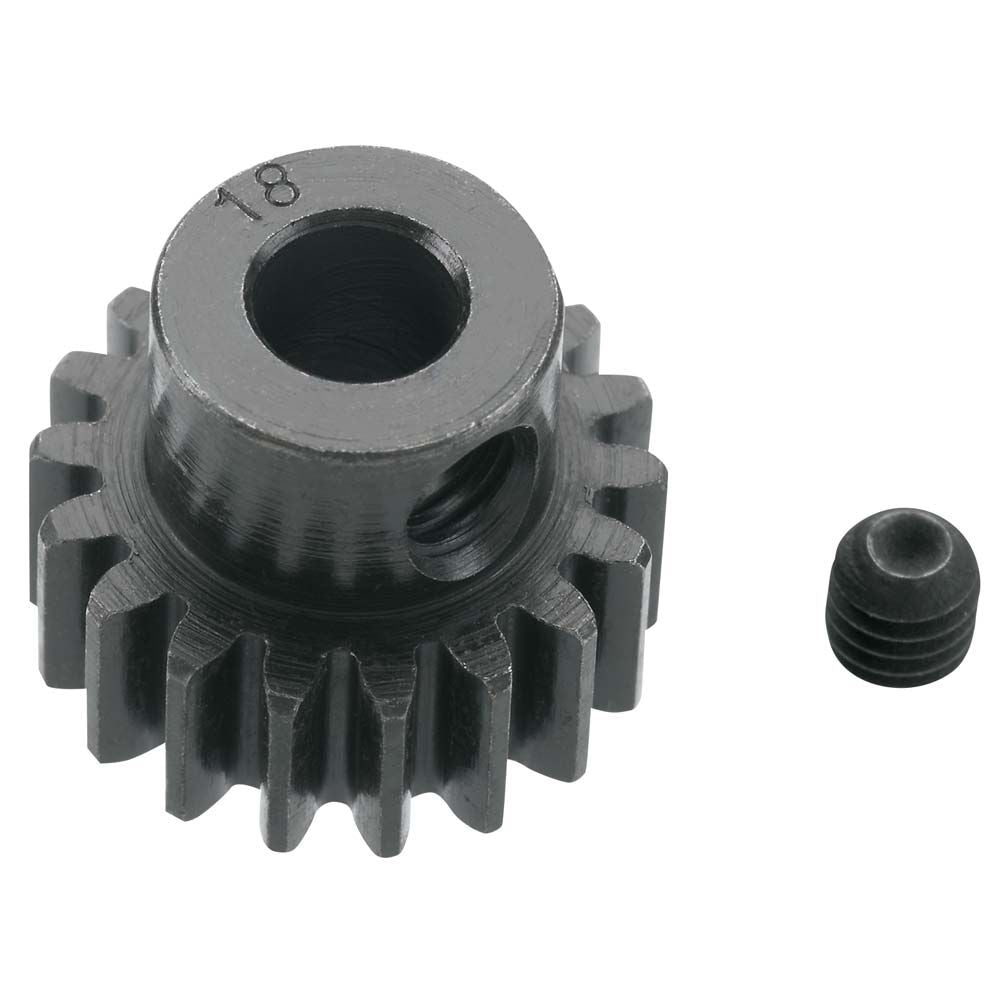 Extra Hard 18 Tooth Blackened Steel 32p Pinion 5mm