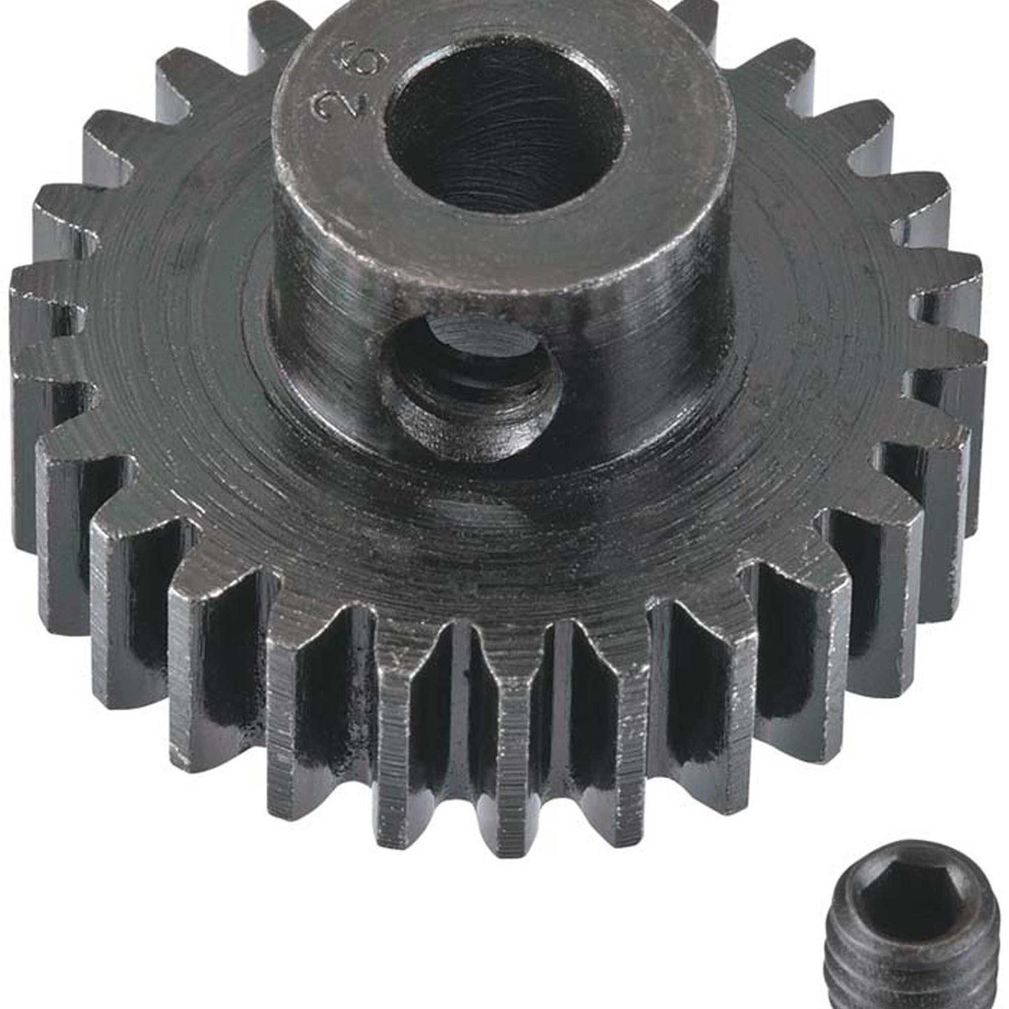Extra Hard 26 Tooth Blackened Steel 32p Pinion 5mm