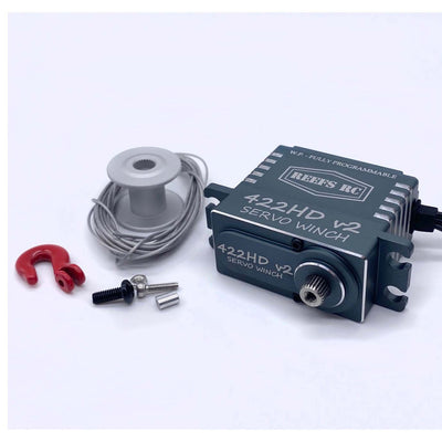 422HD V2 Digital Metal Gear Waterproof Programmable Winch Servo  Black