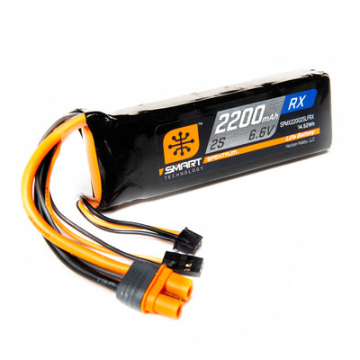 6.6V 2200mAh 2S 15C Smart LiFe Receiver Battery: Universal Receiver  IC3