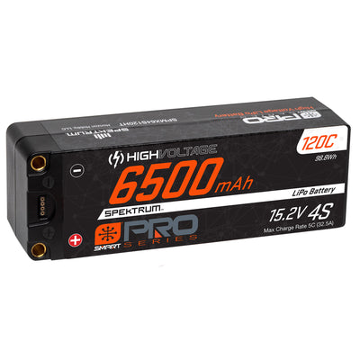 15.2V 6500mAh 4S 120C Smart Pro Race Hardcase HV-LiPo Battery: Tubes  5mm