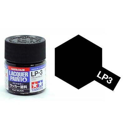 Lacquer Paint  LP-3 Flat Black  10 mL