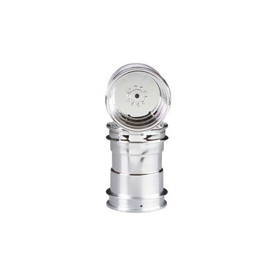 1/10 Super Clod Buster Wheels 12mm Hex Chrome (2)