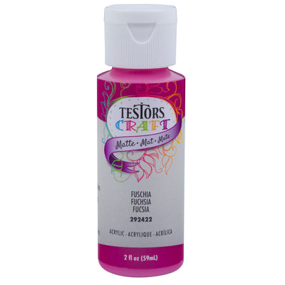 Testors 2oz Acrylic Craft Paint  Satin Fuschia