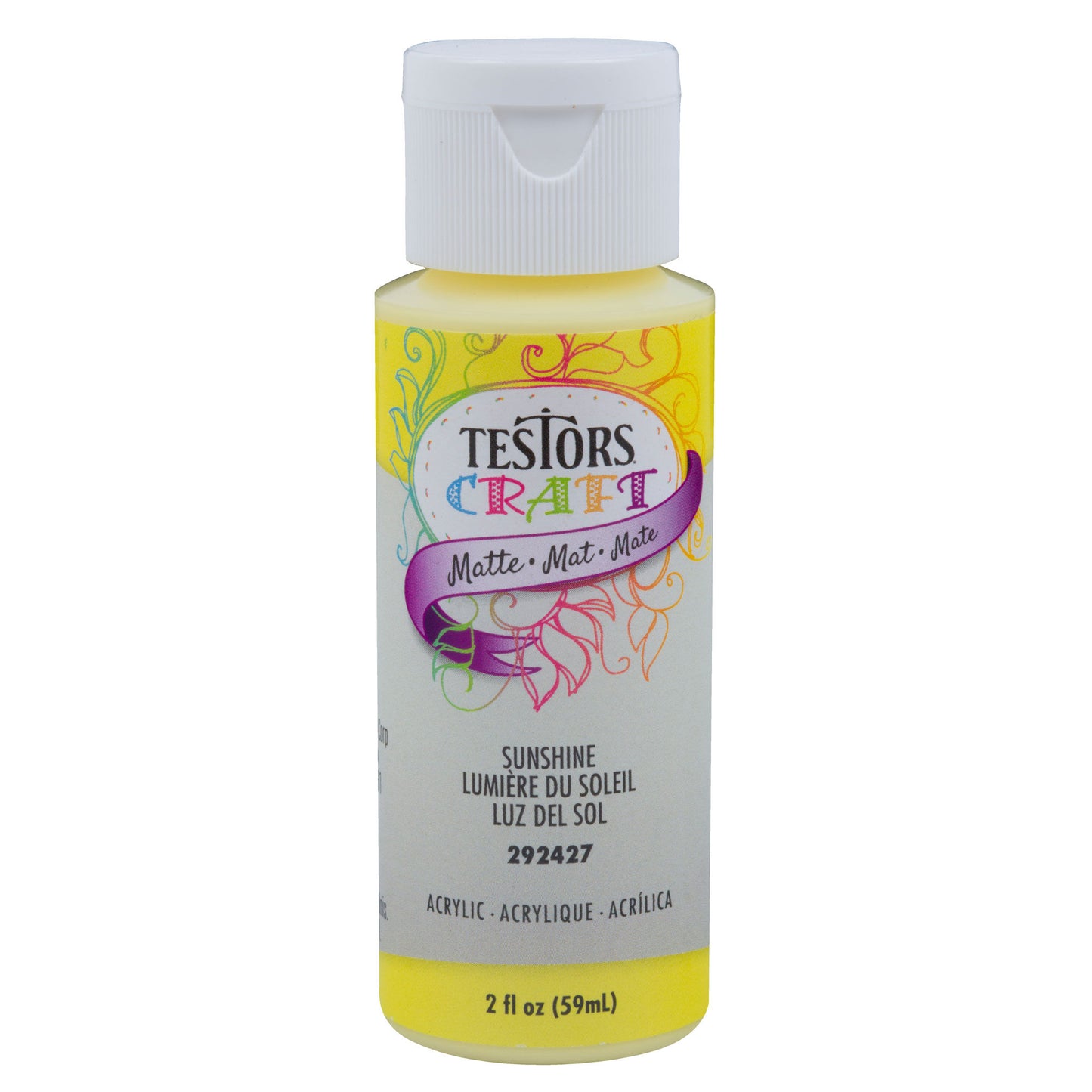 Testors 2oz Acrylic Craft Paint  Satin Sunshine