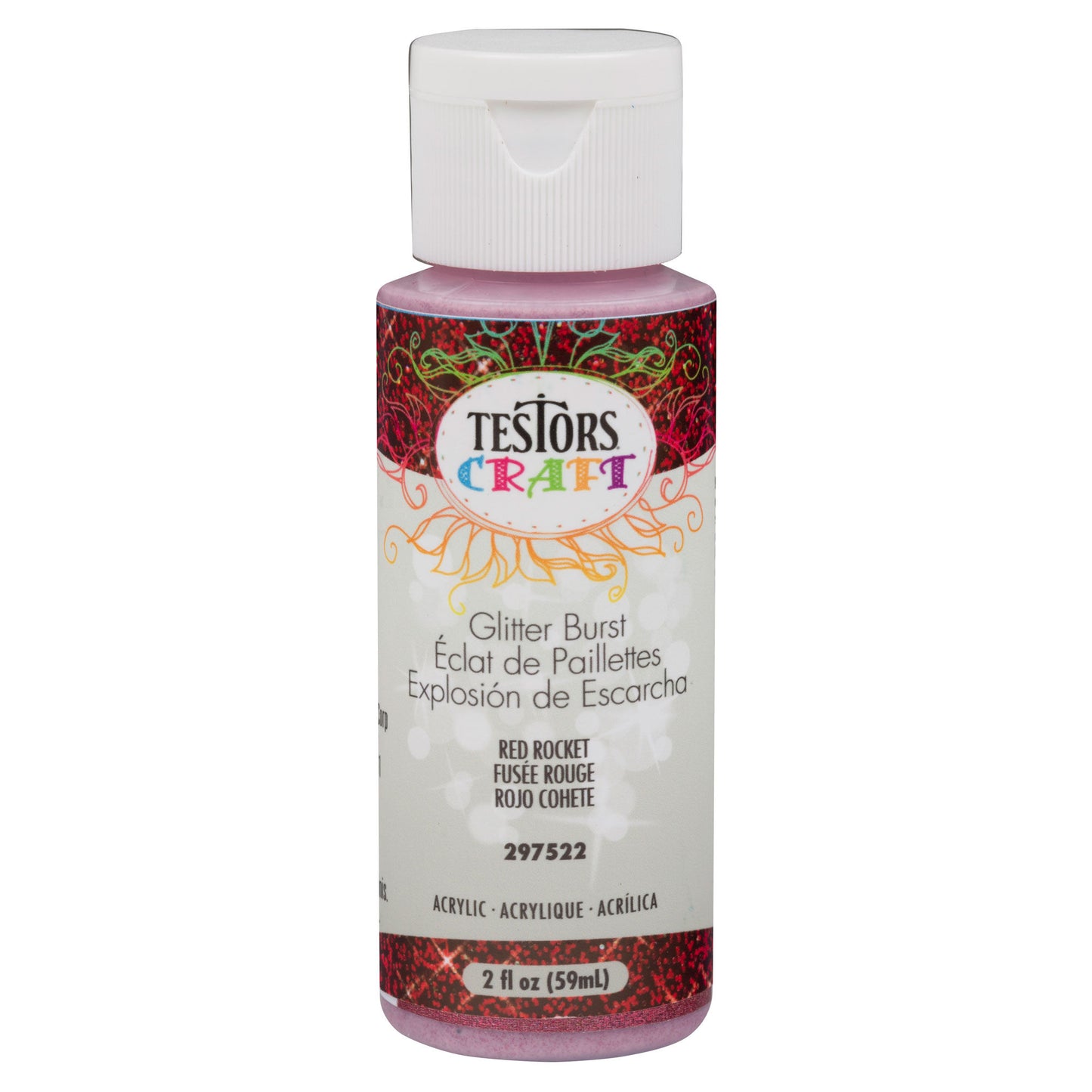 Testors 2oz Acrylic Craft Paint  Red Glitter