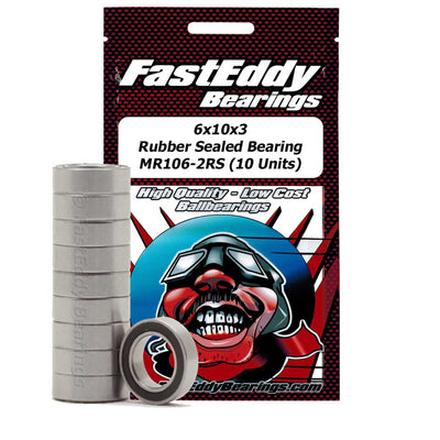 6x10x3 Rubber Sealed Bearing MR106-2RS (10)