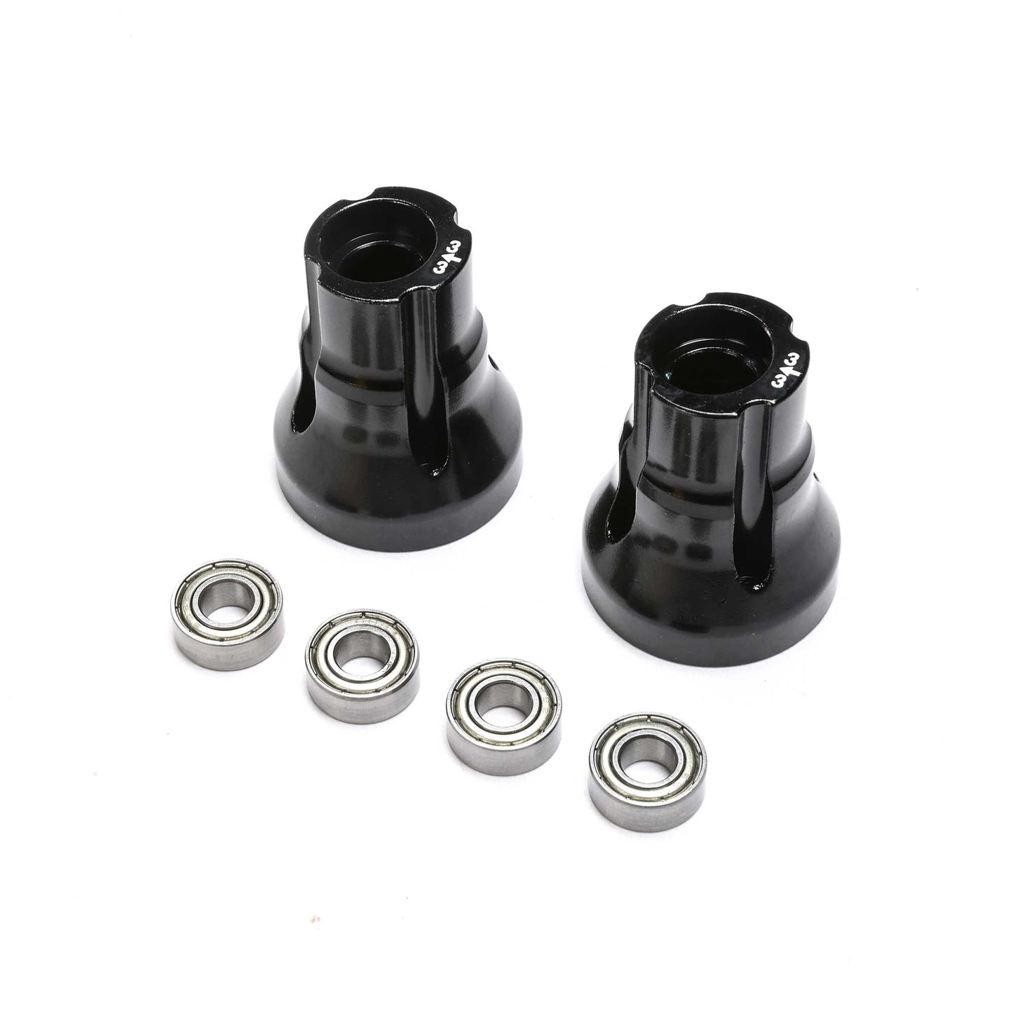 Rear Axle Mount Set 3 Deg  AL  BLK: LMT  TTLMT
