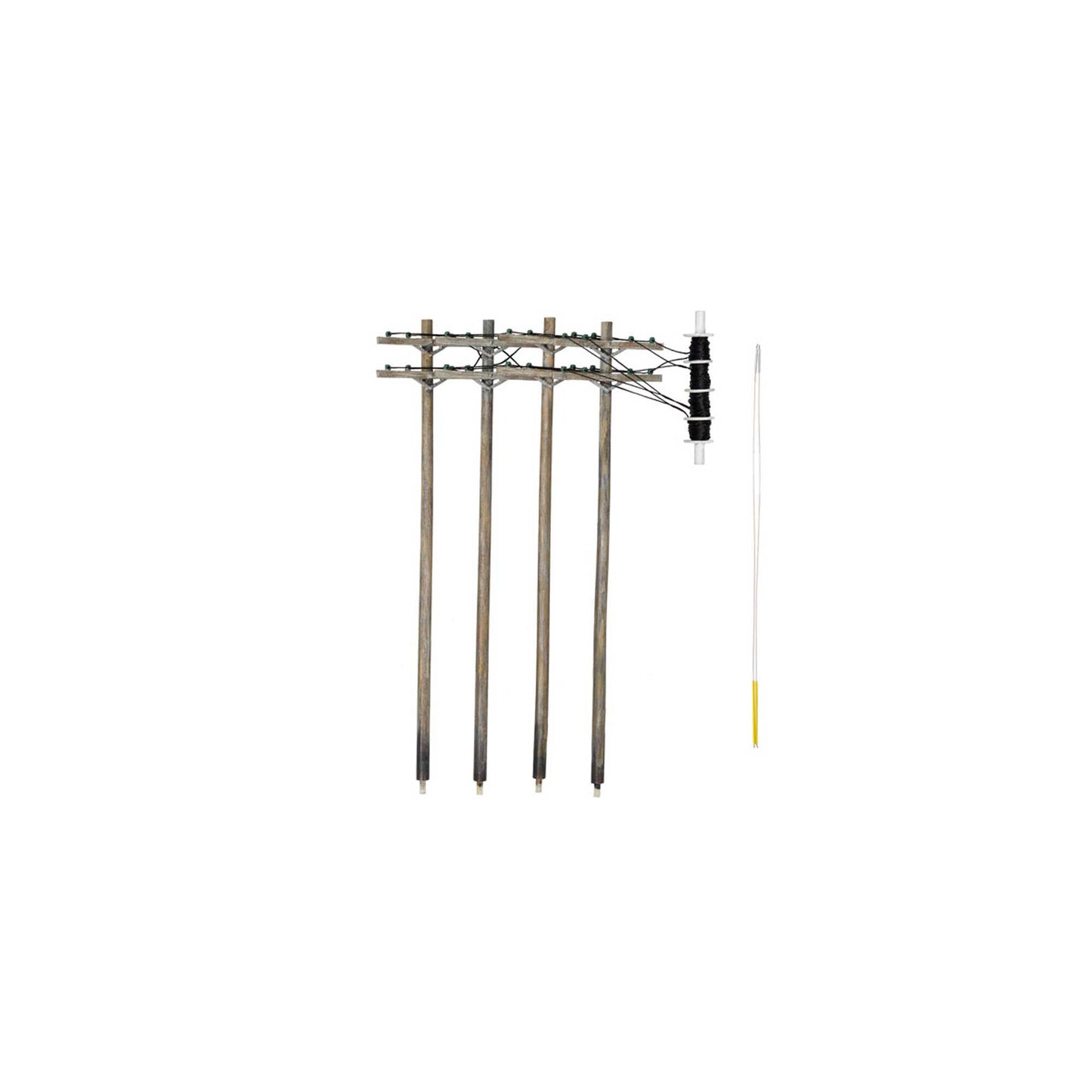 N Wired Poles Double Crossbar