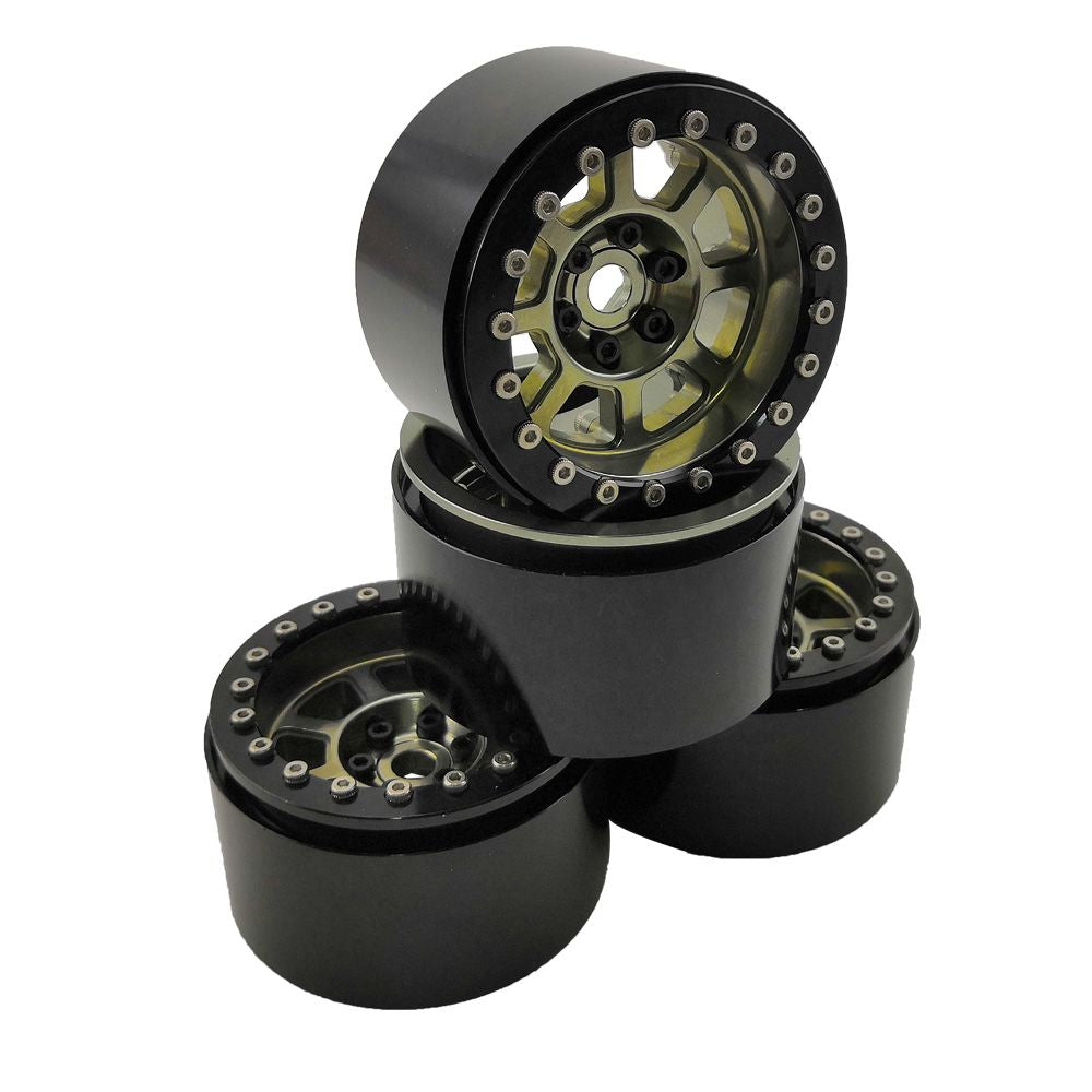 Hobby Details 2.2" Aluminum Beadlock Wheels  - Buck (4) (Ink)