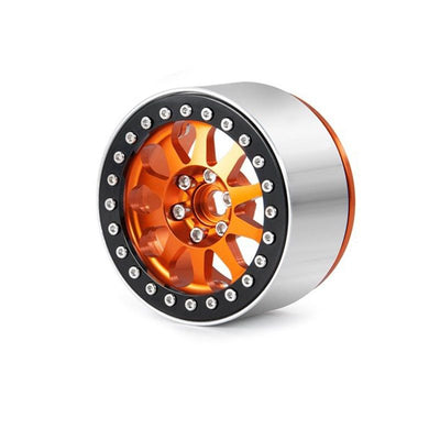 Hobby Details 2.2" Aluminum Water-Hollow Beadlock Crawler Wheels - Orange (4)